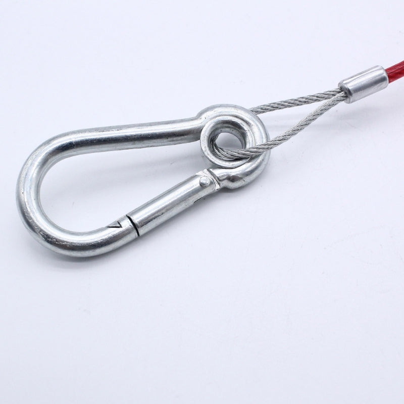 Trailer Dismounting Safety Rope with U shaped Clip and Carabiner Ensure Safe Towing Journey Stainless Steel High Quality