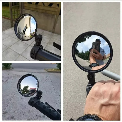Motorcycles Rearview Mirror Side Mirror For Safety View Turning Left Right Mirror Adjustable Mini Autocycle Rear View
