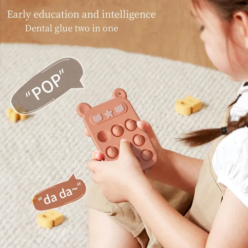 Baby Silicone Teethers Animal Food Grade Silicone Baby 0-12 Toys Silicone Teeth Grinding Stick Newborn Pacifier Accessories Toys