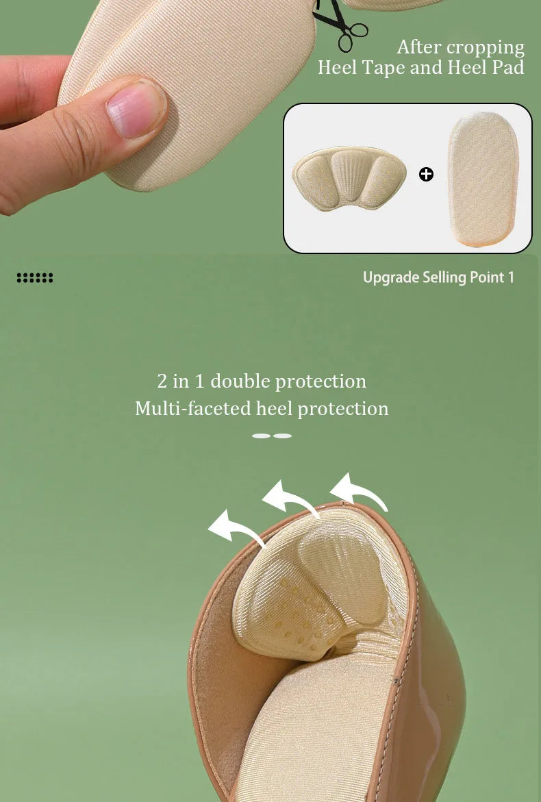 T-Shaped Heel Protectors Stickers Womens Shoes Heel Cushion Foot Care Products Non Slip Shoe Pads High Heels Half Shoe Inserts