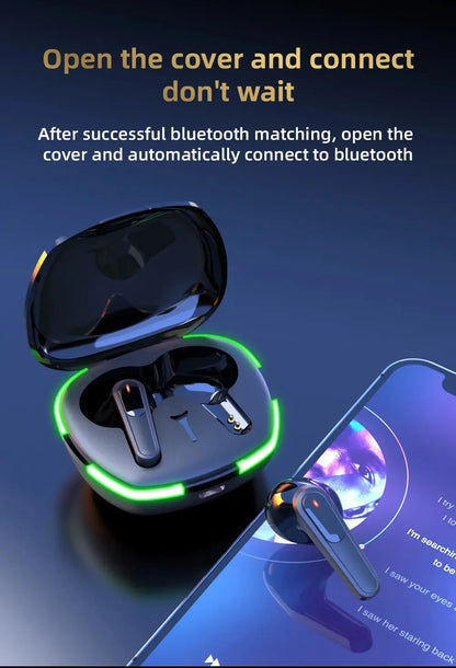 New Pro60 Binaural Wireless TWS Wireless Bluetooth Headset Mini Sports Bluetooth Headset NoiseCancelling Gaming Headset