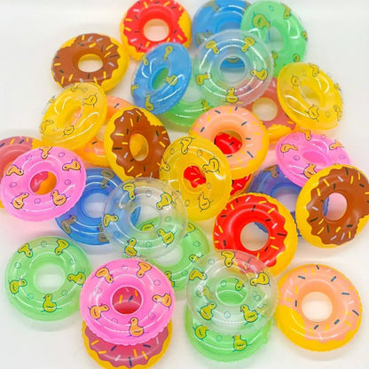 20PCS inflatable mini swimming rings water games swimming ring toys neighborhood mini children's swimming rings donuts