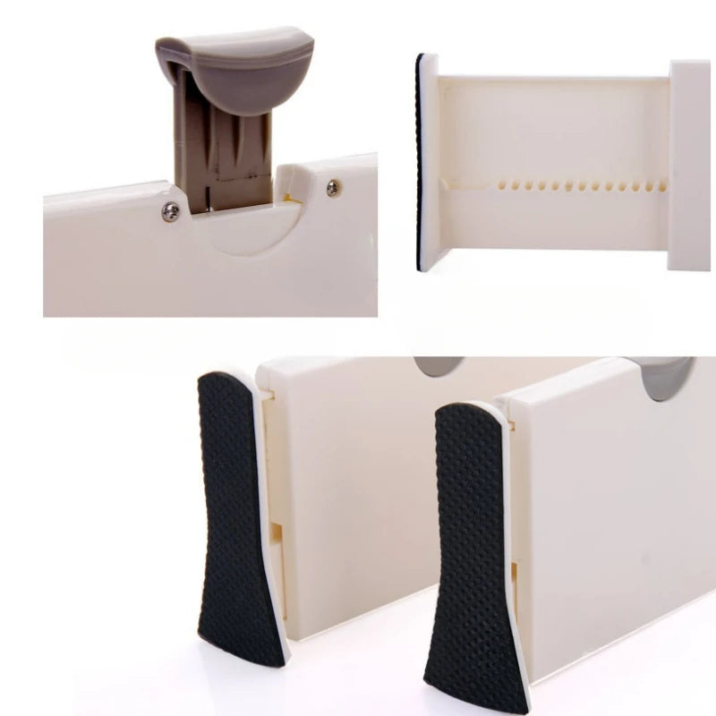 T Drawer Divider Adjustable Home Organization Dividers White Plastic Partition Holder Creative Retractable Drawer Dividers