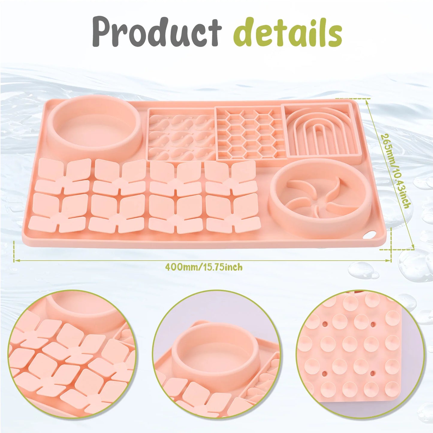 Silicone Dog Licking Pad Slow Feeder Bowl Dog Puzzle Toy with Non-Slip Suction Cup Pet Slow Food Plate Training Dog Supplies