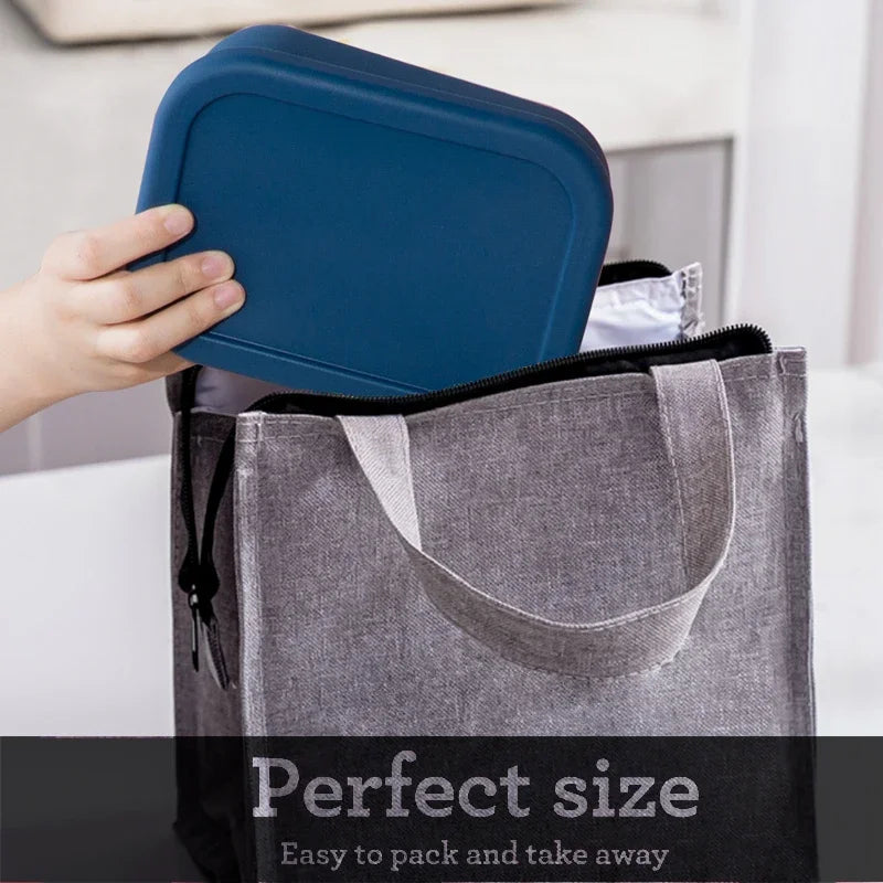 Silicone Dinner Plate Solid Food Container Storage Container For Cereals Keep Fresh Snack Box Lunch Box With Lid For Children