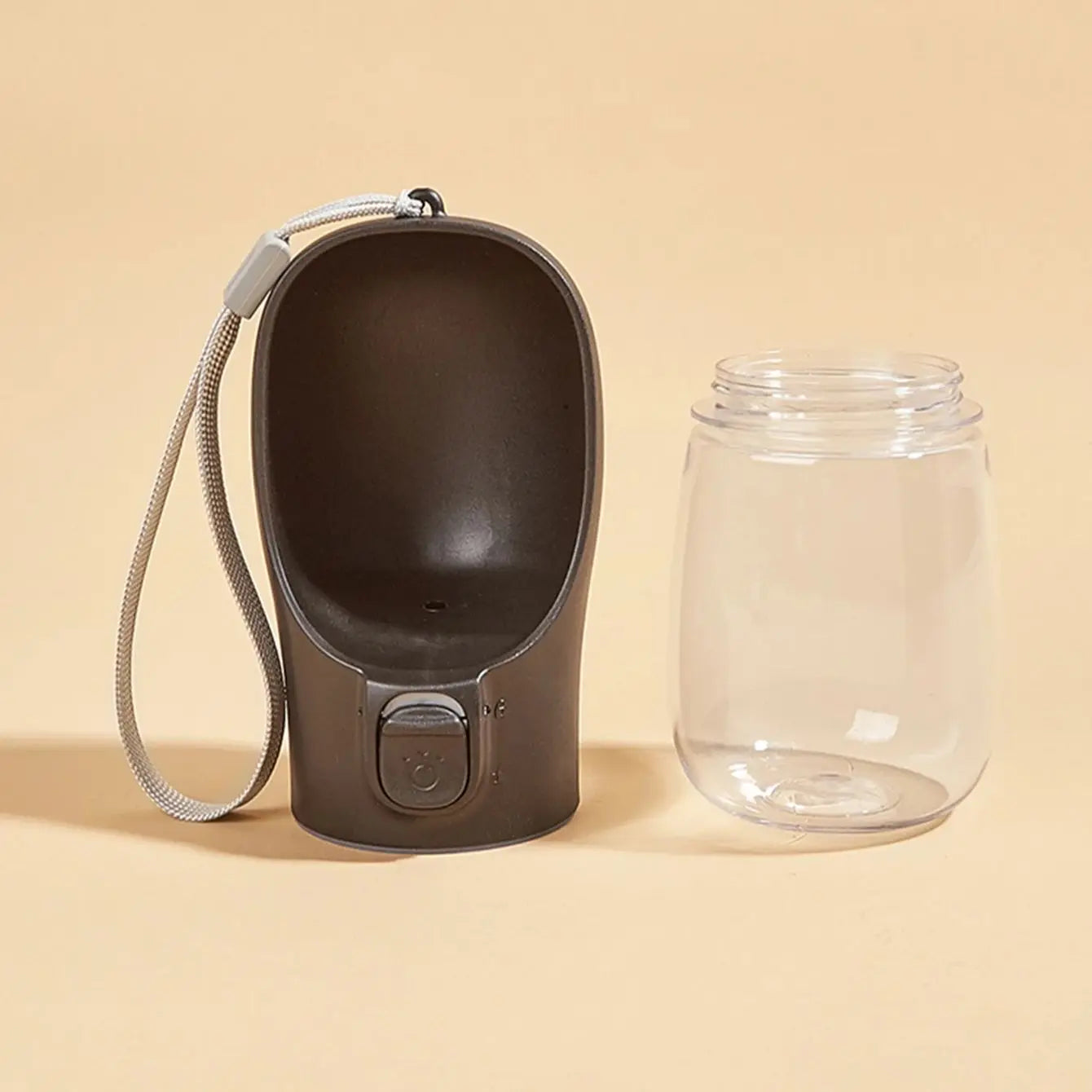 Traveling Dog Water Bottle Portable Drinking Water Bowl Press Bottom Puppy Pet Outside 300-500ML Feeding Bottle with Strip