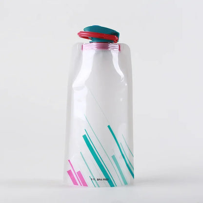 Portable Ultralight Foldable Water Bag 700ml Water Bottle Pouch Outdoor Sport Supplies Hiking Running Soft Flask Water Bottle