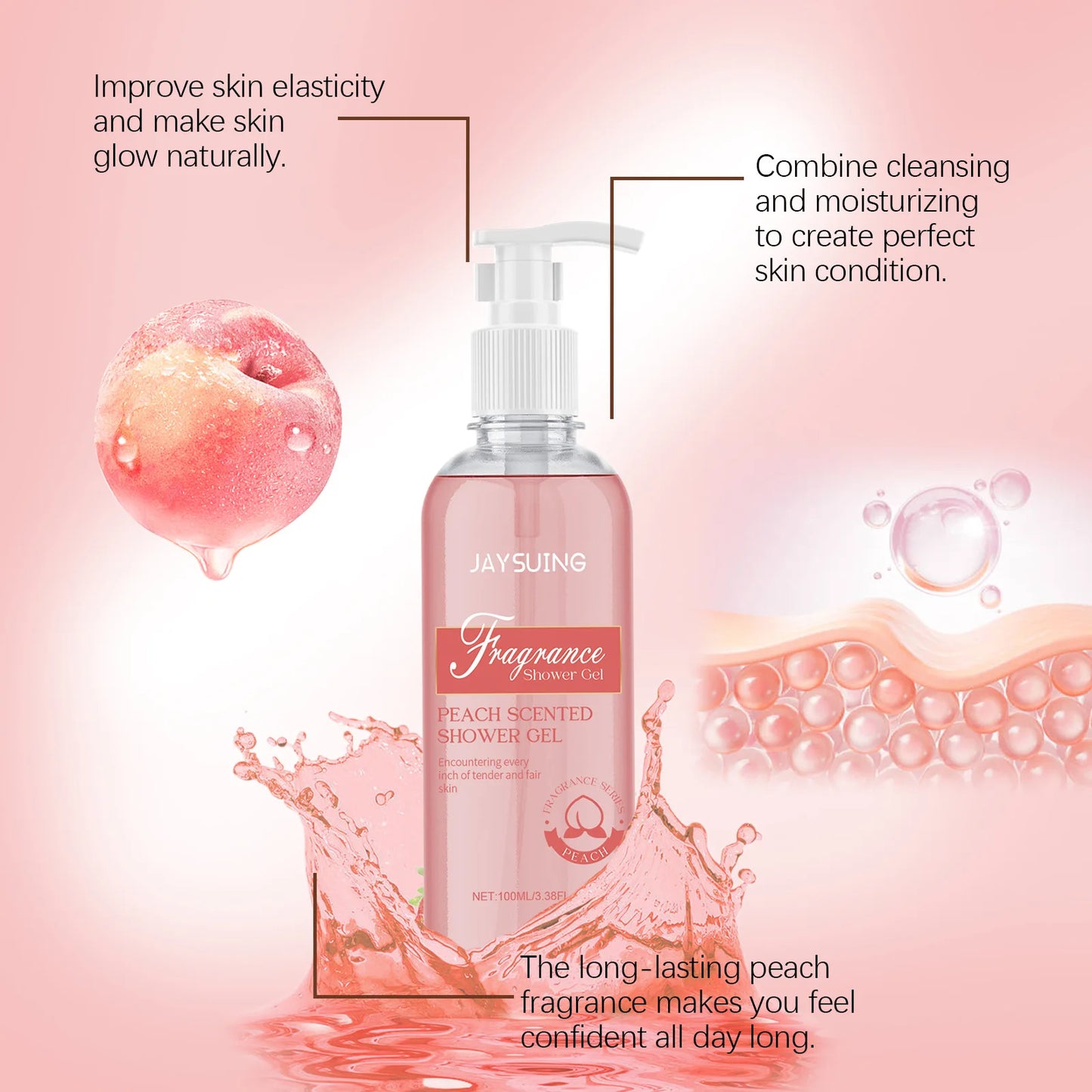 Fragrant Shower Gel Body Wash Perfume Long Lasting Fragrance Deep Cleansing Moisturizing Refresh Smooth Exfoliating Bath Lotion