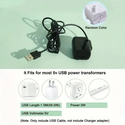 Transparent Flower Pet Water Dispenser - USB-Powered Automatic Circulating Cat Water Fountain