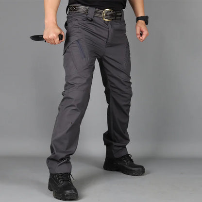 2024 Outdoor Waterproof Tactical Cargo Pants Multi-pocket Men Breathable Casual Long Trousers Male Quick Dry Cargo Pants