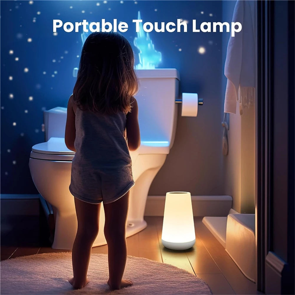13 Color Changing Night Light RGB Remote Control Touch Dimmable Lamp Portable Table Bedside Lamps USB Rechargeable Night Lamp