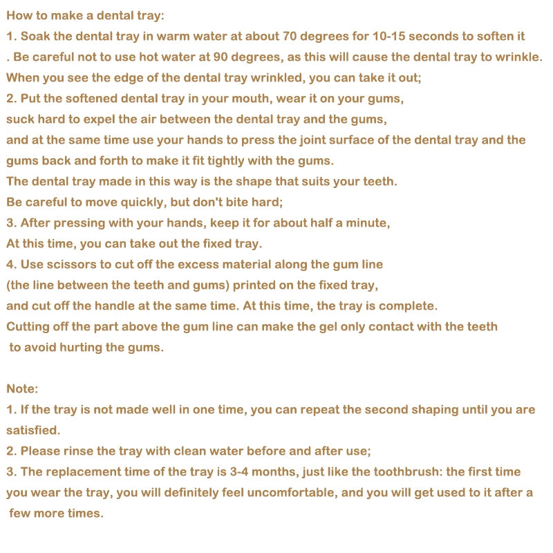 2-piece Teeth Tray Whitening Braces For Oral Hygiene Care Bleaching Teeth Tools