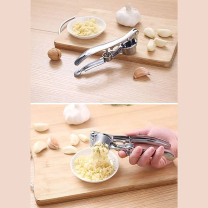 Stainless Steel Garlic Press Machine Handheld Manual Ginger Grinder Multifunctional Tools Kitchen Accessories
