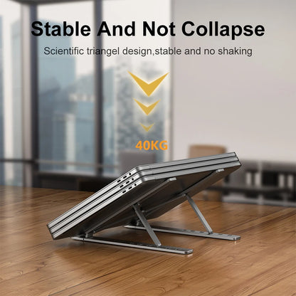 Foldable Metal Laptop Stand Adjustable Notebook Stand Laptop Holder Tablet Stand Computer Desktop Stand Laptop Accessories ﻿