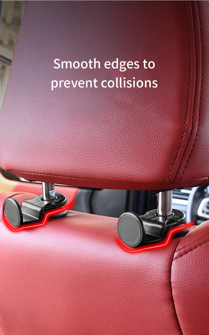 2pcs Universal Auto Seat Headrest Hooks Storage Hanger ABS Car Hook Vehicle Back Seat Organizer Holder Car Interior Accessories