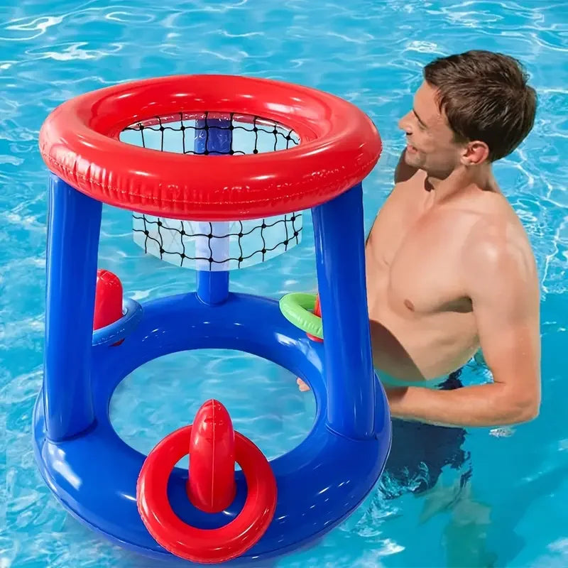 Water basketball hoop. Wholesale of cross-border inflatable water toys. Inflatable basketball hoop with interactive