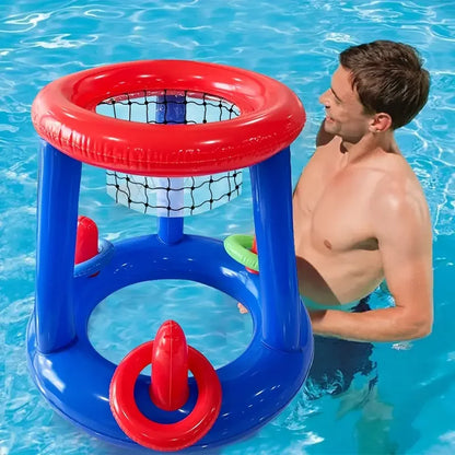 Water basketball hoop. Wholesale of cross-border inflatable water toys. Inflatable basketball hoop with interactive