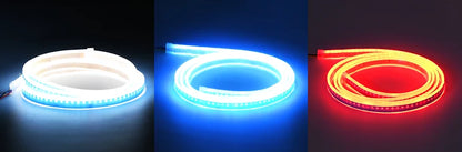 LED Car Hood Decorative Light Strip Start Scan Dynamic Ambient Light Car Daytime Running Light DRL With Turn Signal Lamp 12V