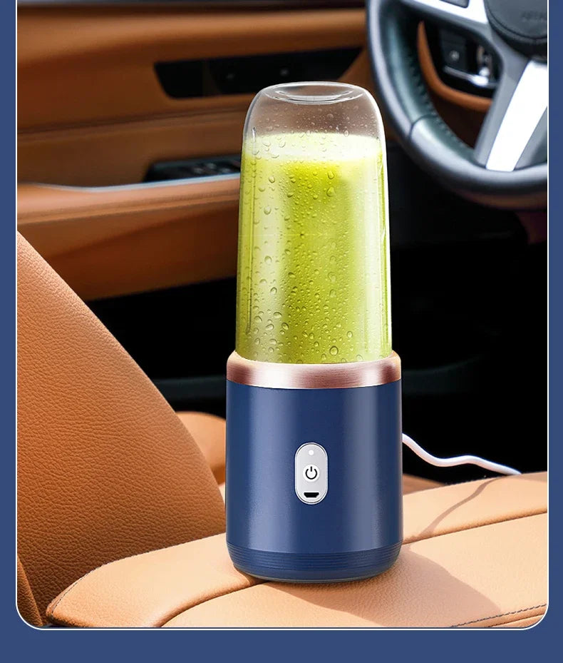 Portable Juicer Cup Smoothie Blender 6 Blade Blender Bottle Household Fruit Juicer Cup USB Rechargeable Juicer Kitchen Tool