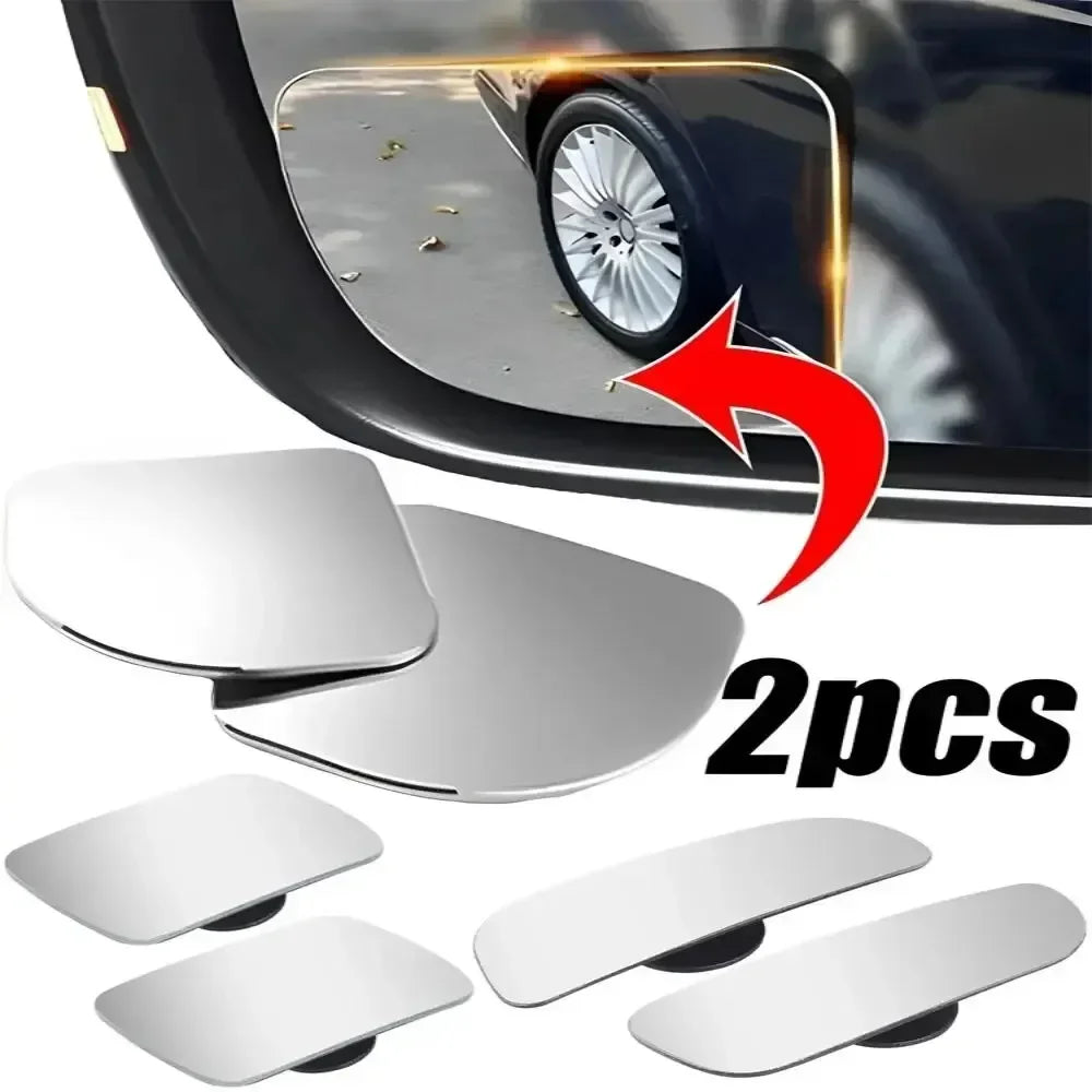Car Mirror Wide Angle Car Blind Spot Mirrors 360° Adjustable Auxiliary Rearview Mirrors HD Frameless Small Round Mirror
