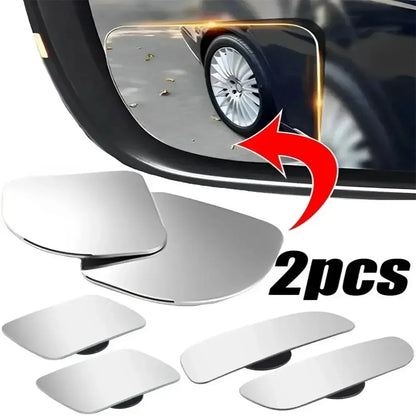Car Mirror Wide Angle Car Blind Spot Mirrors 360° Adjustable Auxiliary Rearview Mirrors HD Frameless Small Round Mirror