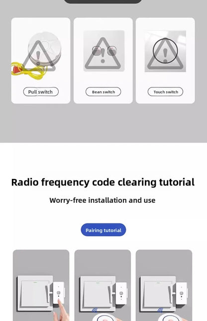 Smart Wireless Light Switch Remote Control for Bedroom/Lazy People, Auto On/Off, Smart Home Device
