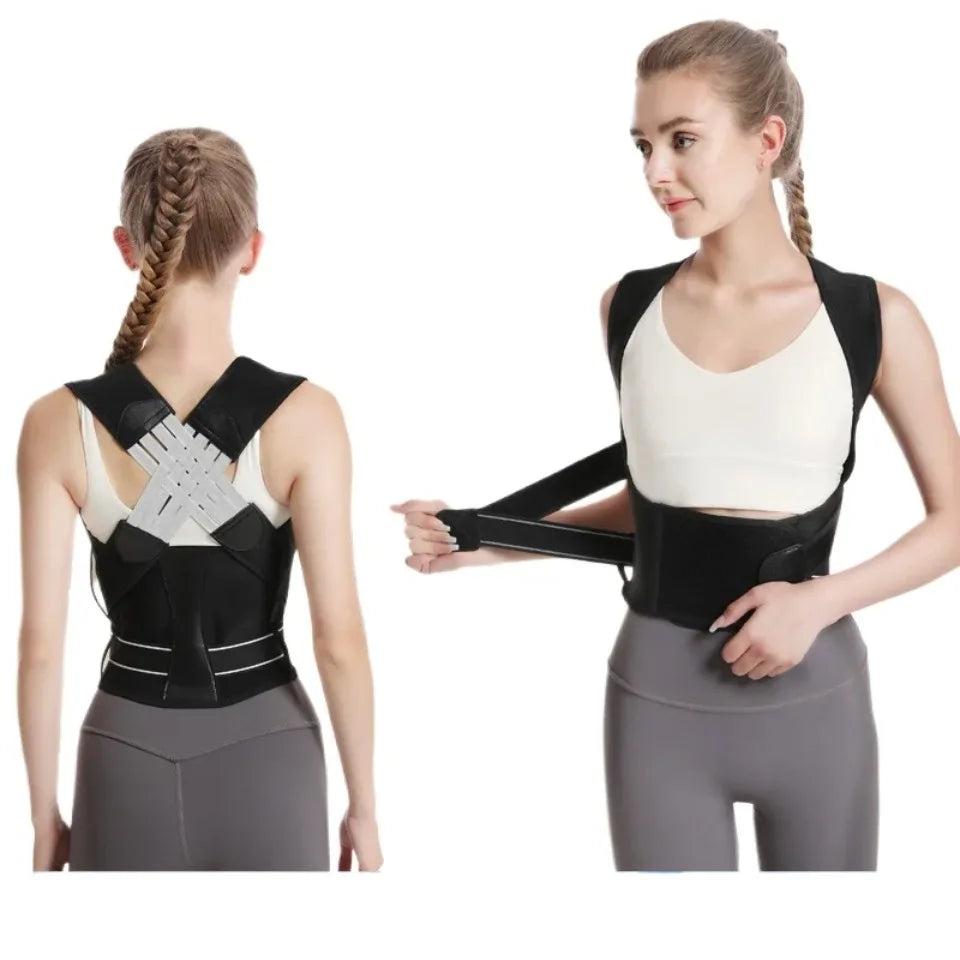 Posture Back Brace Adjustable Back Support Strap to Men and Women Prevent Spinal Distortion and Hunchback Suitable for Gym Body