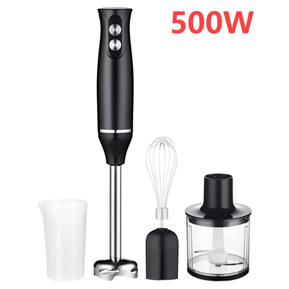 4-in-1 Handheld Immersion Blender Hand Blender Set Stainless Steel Stick Blender 2 Speed Control One Hand Mixer kitchen Tool