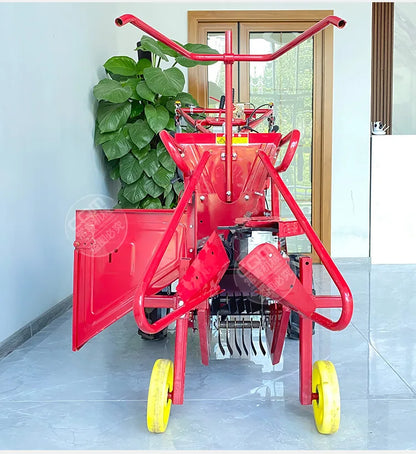 Fully automatic corn single-row harvester, household small hand-held corn harvester with corn stalks