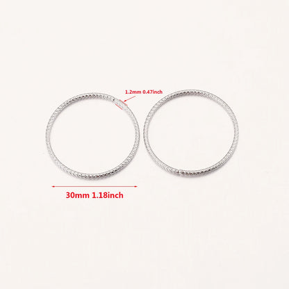 10pcs 30/50mm Round Stainless Steel Jump Rings Gold-Plate Twisted Closed Ring for DIY Jewelry Making Earring Accessories