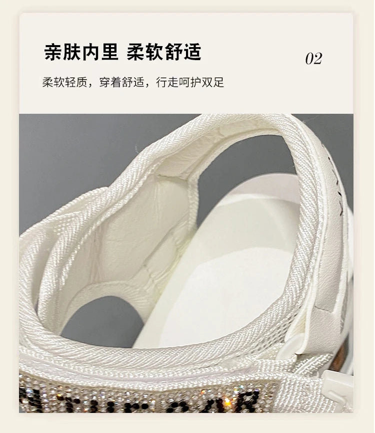 10CM Chunky Platform Sandals Women New Summer Bling High Heels Sandals Woman Beach Casual Slides Thick Sole Sandalias Mujer