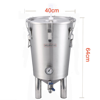Beer brewing Fermenation tank Conical Fermenter for home brewing Brewery stainless steel tank 35 liters