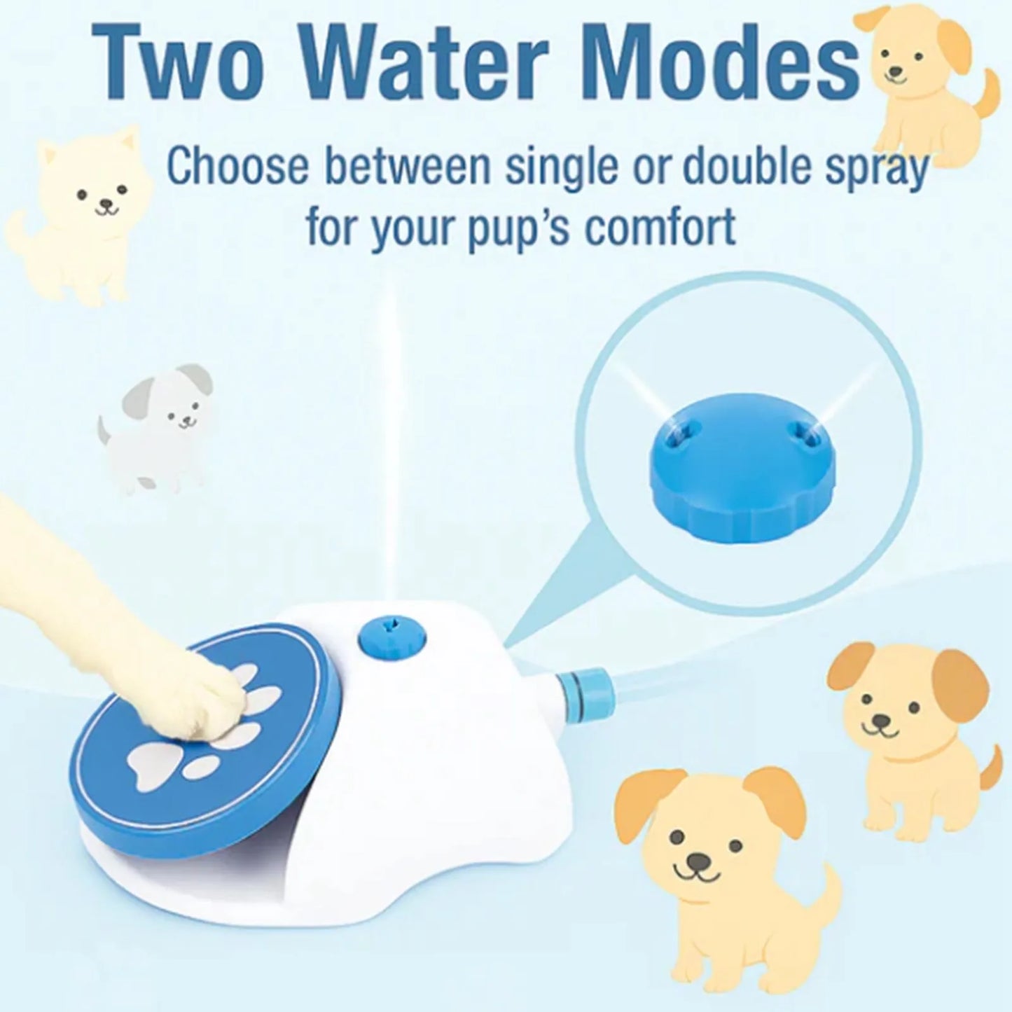 Step On Dog Water Dispenser Easy Connection Leakproof Dog Water Fountain 2 Water Dispensing Modes Simple Use for Pets for Lawn