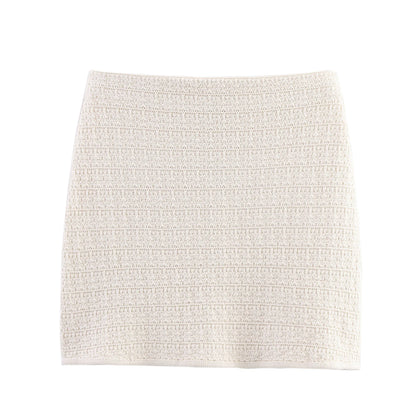 Women's Clothing 2025 New European And American Style Fashionable Knitted Texture Vest Casual Mini Skirt Set