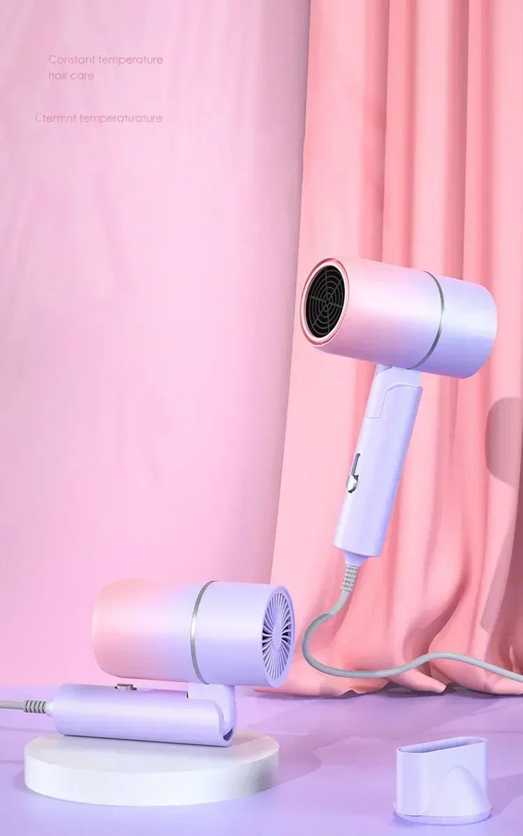 Folding mini hair dryer 800W, home dormitory travel hair care hair dryer, hair dryer 220V-240V