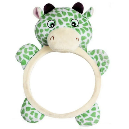 Cute Baby Rear Facing Mirrors Cartoon Plush Toy Soft Safety Baby Observation Mirror Non-slip Interactive Car Rear Seat Mirror