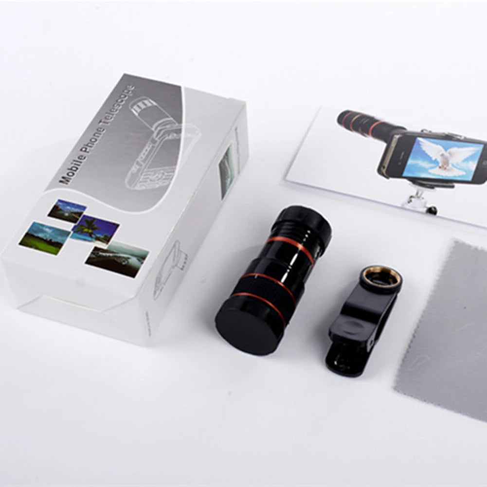 Professional Phone Camera Lens Kit For Smartphones Includes 8x Super Macro Lens External Cellphones Lens Telephoto Lens