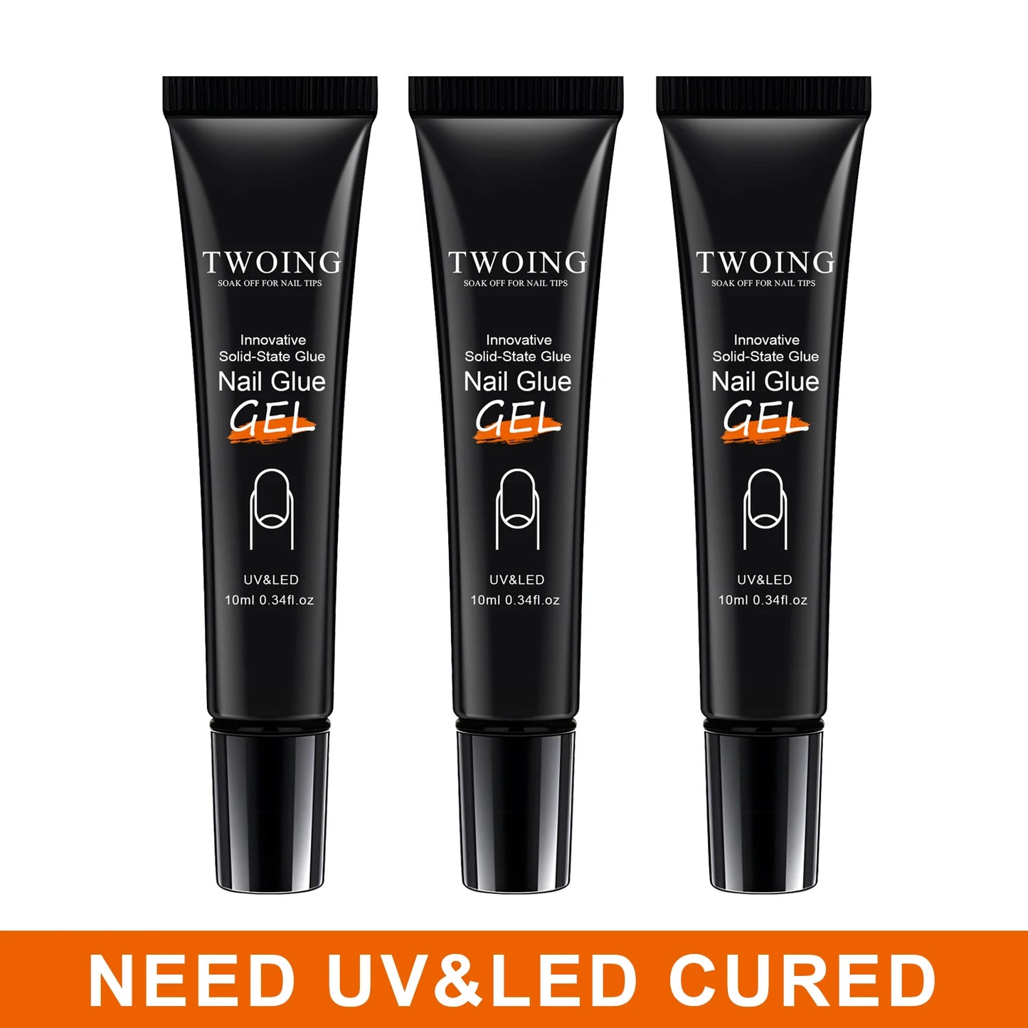 Solid Nail Glue Nail Tips Gel for Press On Nails,Acrylic Nail Gel for Manicure Extension,False Nails Adhesive Glue Long Lasting