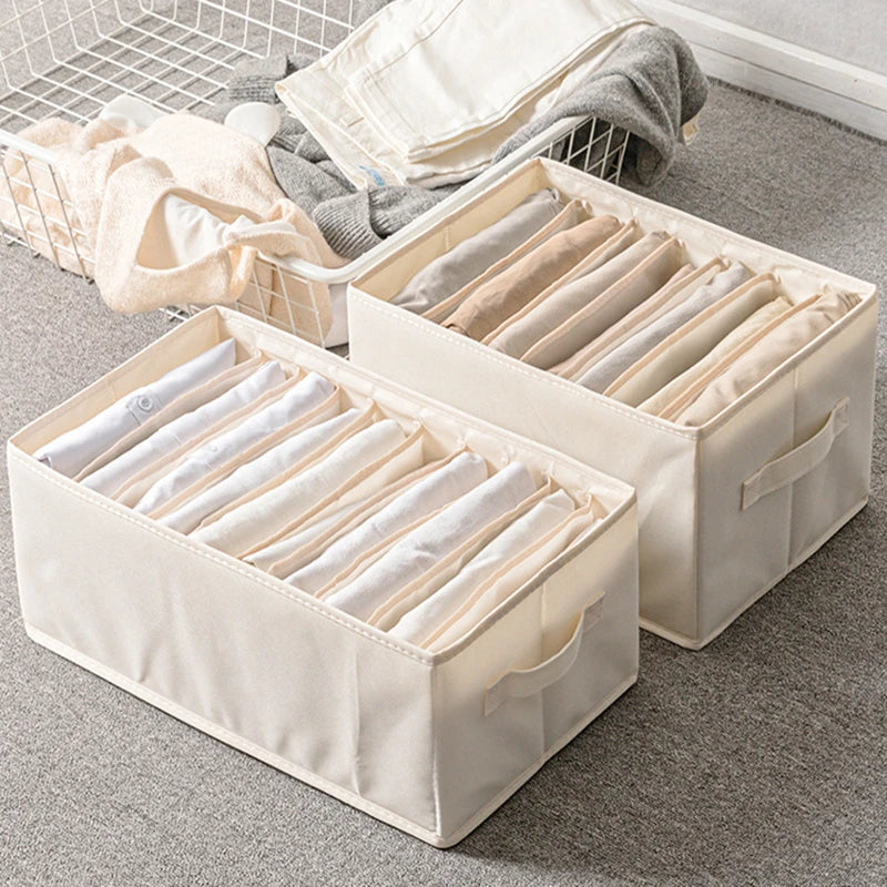 Drawer Organizer for Jeans Pants Sock Shirts Clothes Storage Box Wardrobe Cabinet Drawer Underwear Clothes Organizer Storage