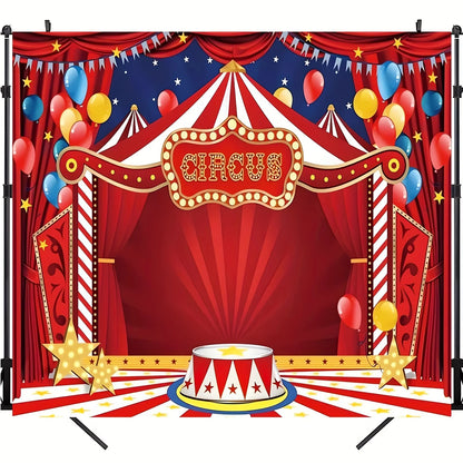 Circus Carnival party background Fabric Carnival theme party decoration background Circus birthday party background