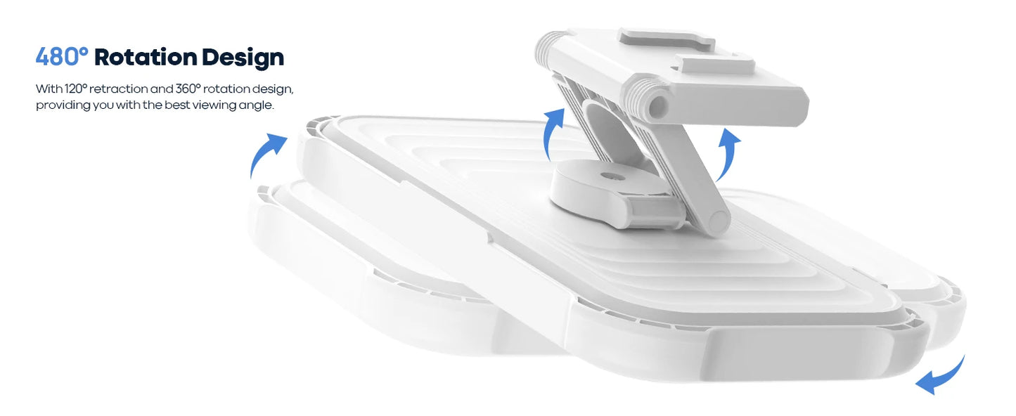 Shower Phone Holder with Speaker  480 Rotation, Wall Phone Mount for Shower Waterproof Anti Fog Shower Case for 4-7" Phones