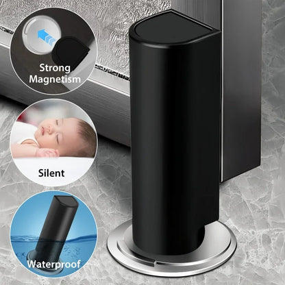 Magnetic Door Stoppers Stainless Steel Door Stops Mute Door Holder Keep Door Open No Drilling Door Stop Heavy Duty Door Suction