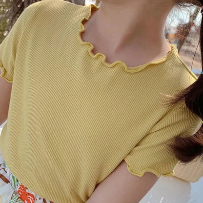 Baby Girls T-shirts for Kids Summer Sleeveless Knitted Tops Vest Outfits Girls Cute Halter Tops Tees Children Clothing 1-12 Year