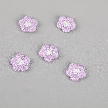 Mini Embroidered Small Flower Patch DIY Earring Accessories Children's Hair Accessories Clothing Accessories