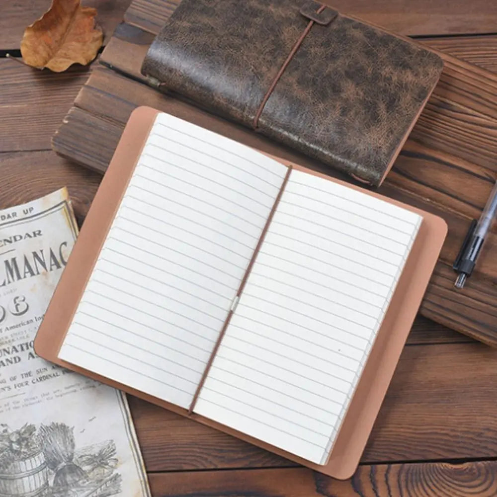 Business Portable Leather Notebook Stationery Hand Ledger Diary Book Exquisite Hardcover Notepad Office