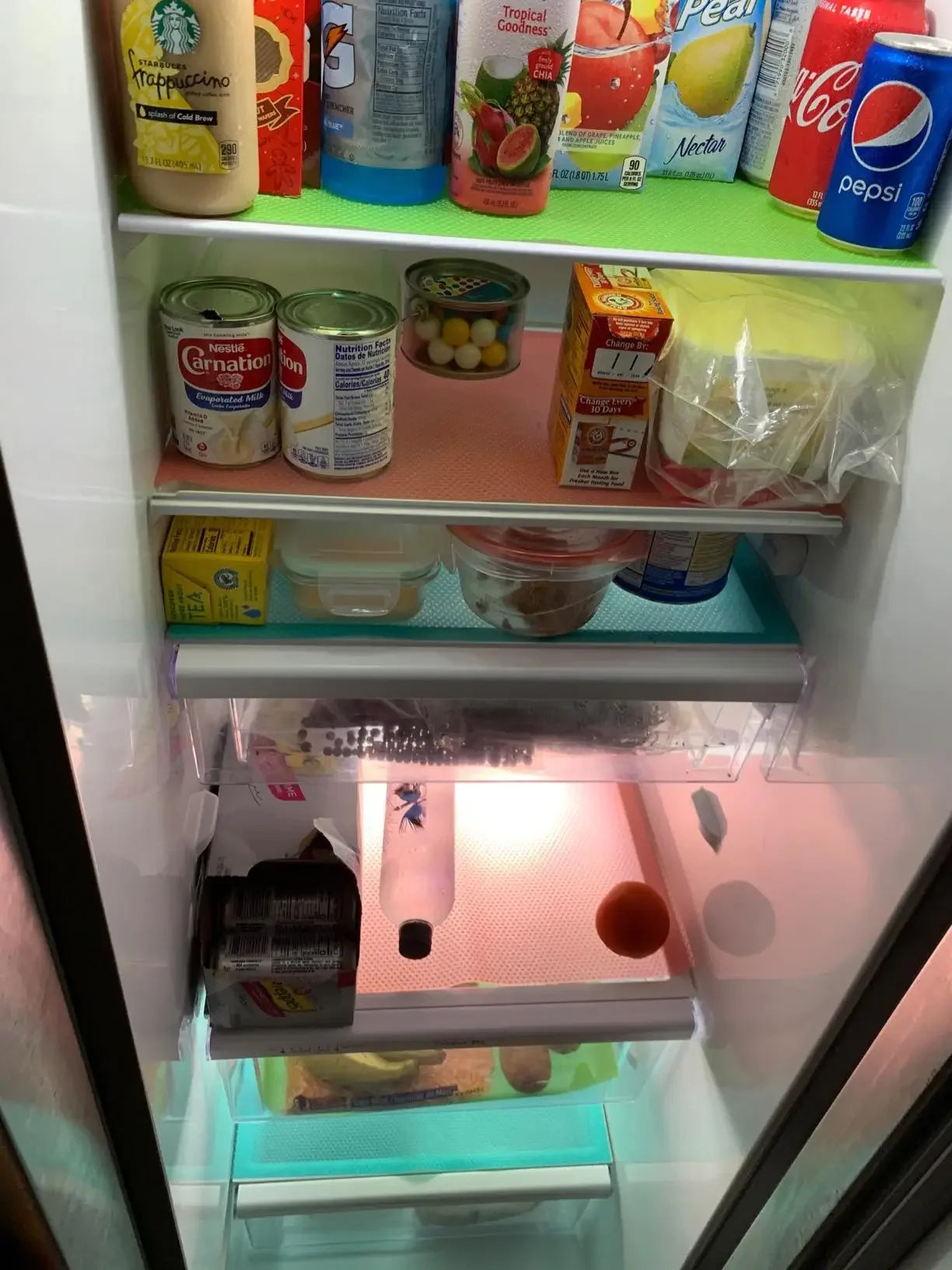 5/3/1PCS Refrigerator Mats Refrigerator Liners Refrigerator Pads Shelf Mats Washable Fridge Liners Drawer Table Placemats