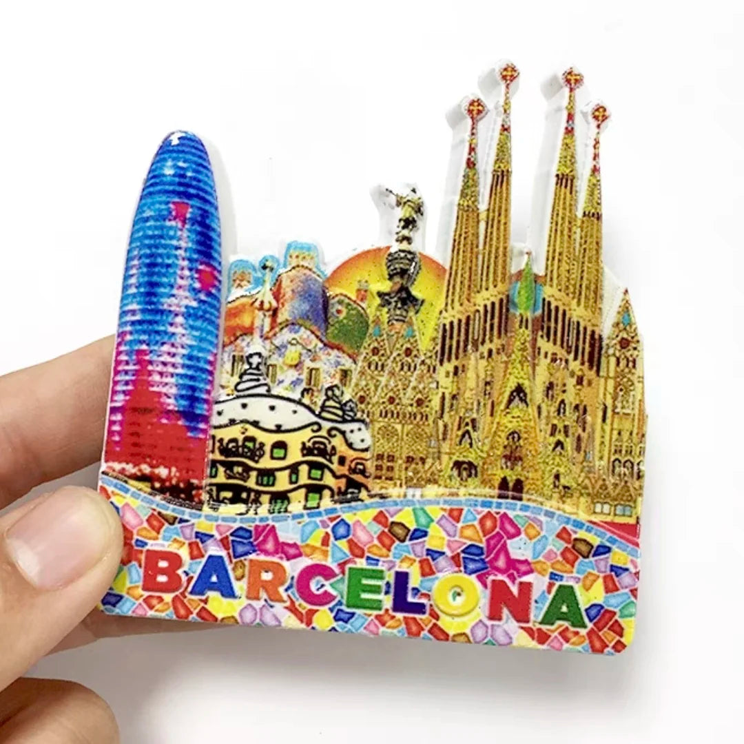 Europe Spain Barcelona Madrid Valencia Alicante Benidorm  3D Fridge Magnets Decoration Handicraft Magnetic Refrigerator
