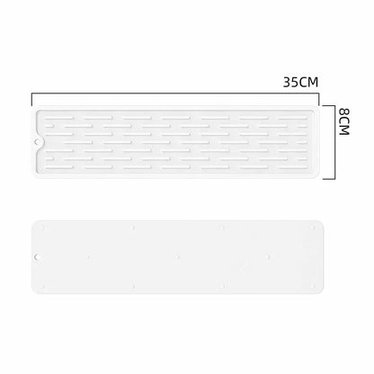 Silicone Countertop Mat Anti Slip Sink Tray Dinnerware Mat Organizer Kitchenware Protection Mat Storage Rack Kitchen Accessories