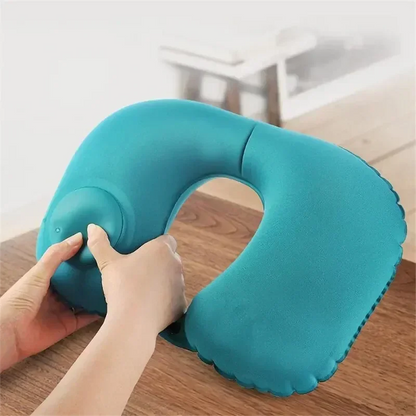 Inflatable Pillow Travel Portable Neck Protection Pillow Press Inflatable U-shaped Pillow Travel Storage Neck Pillow 2025 New