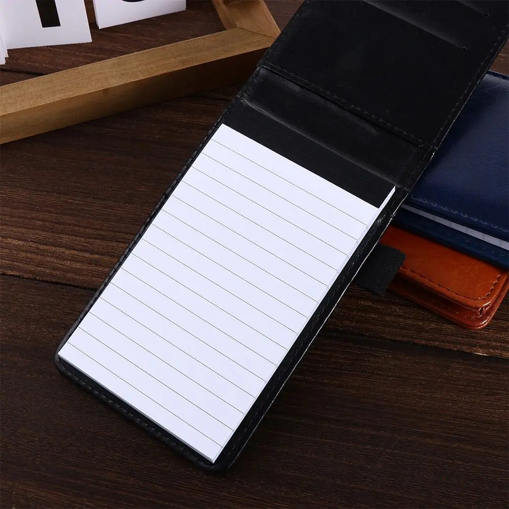 Stationery School Supplies Memo Pads Retro Leather Cover Small A7 Notebook Mini Notepad Pocket Planner Business Memos